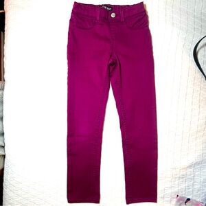 JORDACHE Girls straight leg stretch pants dark pink (magenta) size Medium